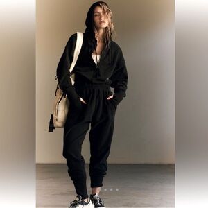 Free People Movement Training Day Jumpsuit Onesie Size Small Black